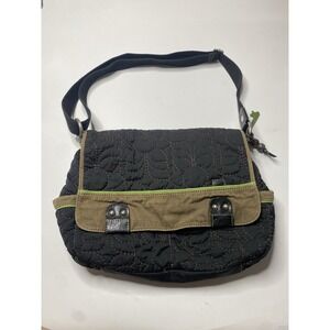 Fossil Key-Per Brown Quilted Shopper Tote Shoulder Bag Purse 12x17" Charm